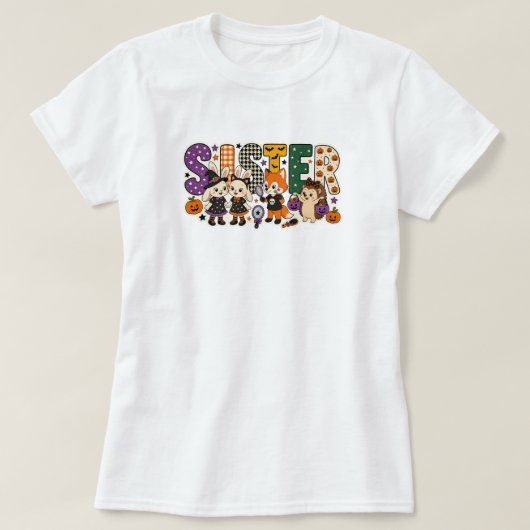Sister Squad Letter Blok T-shirt (Design voorkant)