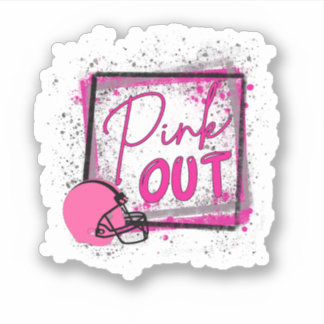 Sister Support Squad Messy Bun Pink Warrior Breast Sticker