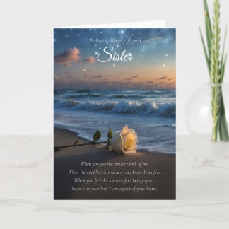 Sister Sympathy Condolences Loss Memorial Kaart