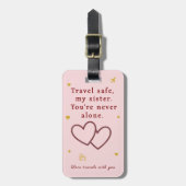 Sister Travel Tag – You’re Never Alone Bagagelabel (Voorkant verticaal)
