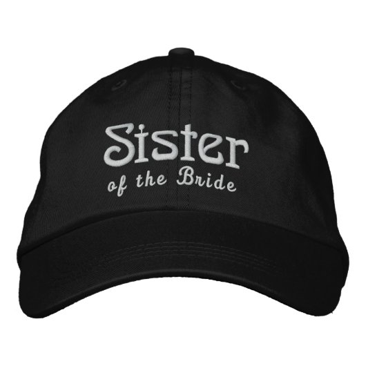 SISTER van de BRIDE Naam van de Douane BLACK B3 Pet (Voorkant)