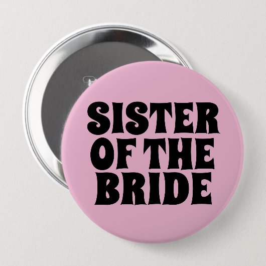 SISTER VAN DE BRIDE RAND PINK BUTTON BADGE (Voorkant /achterkant)