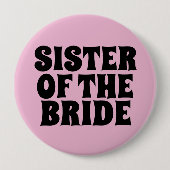 SISTER VAN DE BRIDE RAND PINK BUTTON BADGE (Voorkant)