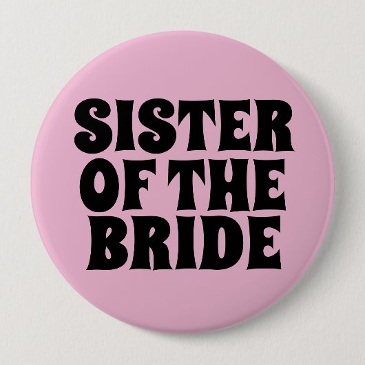 SISTER VAN DE BRIDE RAND PINK BUTTON BADGE (Voorkant)