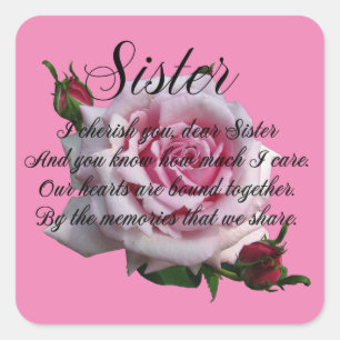 SISTER VIERKANTE STICKER