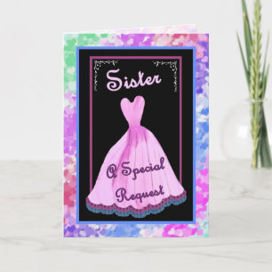 SISTER - Wees mijn junior Bridesmaid PINK Dress