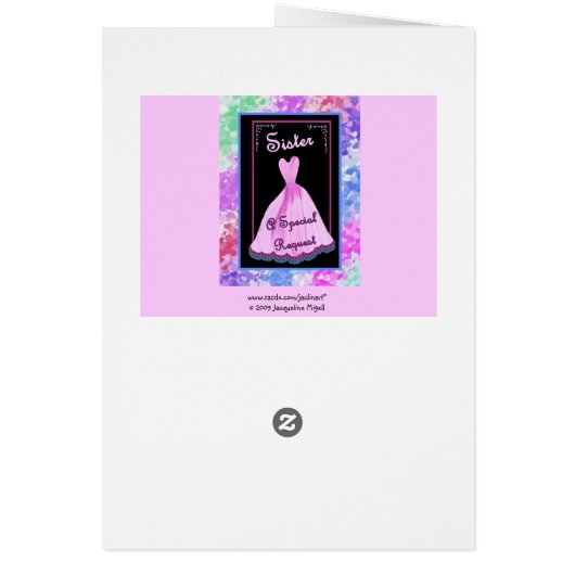 SISTER - Wees onze trouwlezer -  (Achterkant)