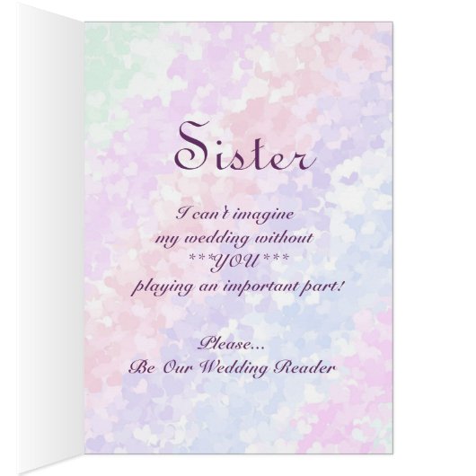 SISTER - Wees onze trouwlezer -  (Binnen (Rechts))