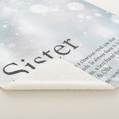 Sister Winter Holiday Snowflakes Fun Definition Sherpa Deken (3/4)