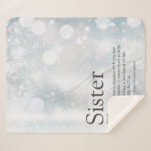 Sister Winter Holiday Snowflakes Fun Definition Sherpa Deken (Voorkant (horizontaal))
