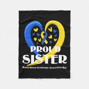 Sister World Down Syndroom Awareness Day Cadeaus Fleece Deken