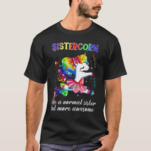 Sistercorn  Cute Unicorn Dancing Kid Girl Boy T-shirt (Voorkant)