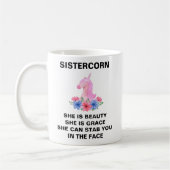 Sistercorn, Zuster Cadeau, Grappig Zuster Cadeau, Koffiemok (Links)