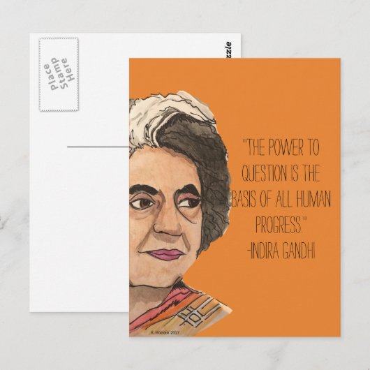 Sisterhood briefkaart - Indira (Voorkant / Achterkant)