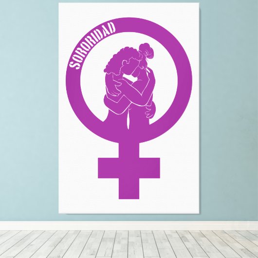 Sisterhood Canvas afdrukken (Insitu (Houten vloer))