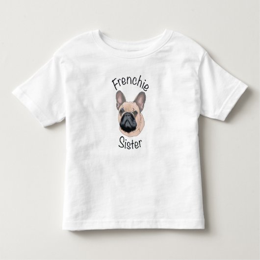 Sisterhood & Frenchies: Schattig grafisch T-shirt (Voorkant)
