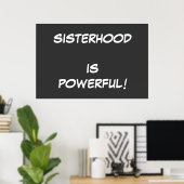 Sisterhood is krachtig! POSTER (Thuiskantoor)