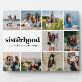 Sisterhood | Modern Square 10 Foto's Collage Plaqu Fotoplaat