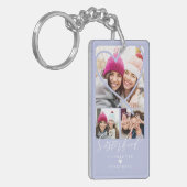 Sisterhood Script BFFs Heart 3 Fotoraster Collage Sleutelhanger (Voorkant Links)