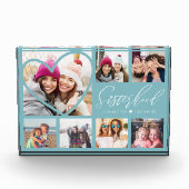 Sisterhood Script BFFs Heart 7 Photo Grid Collage Fotoblokken (Voorkant)