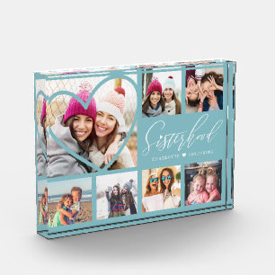 Sisterhood Script BFFs Heart 7 Photo Grid Collage Fotoblokken