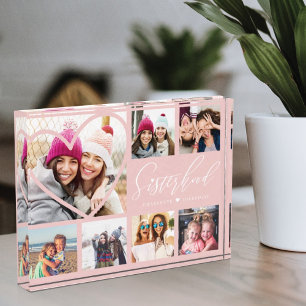 Sisterhood Script BFFs Heart 7 Photo Grid Collage Fotoblokken