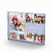 Sisterhood Script BFFs Heart 7 Photo Grid Collage Fotoblokken (Rechts)