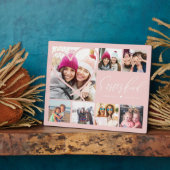 Sisterhood Script BFFs Heart 7 Photo Grid Collage Fotoplaat (Zijkant)