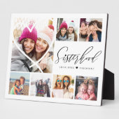 Sisterhood Script BFFs Heart 7 Photo Grid Collage Fotoplaat (Zijkant)