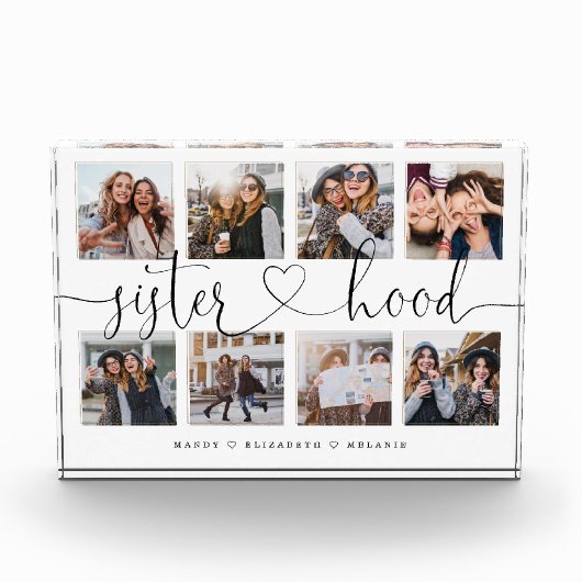 Sisterhood Script | Gift for Sisters Photo Collage Fotoblokken (Voorkant)