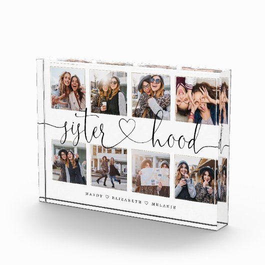 Sisterhood Script | Gift for Sisters Photo Collage Fotoblokken (Rechts)