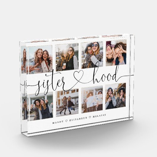 Sisterhood Script | Gift for Sisters Photo Collage Fotoblokken (Links)