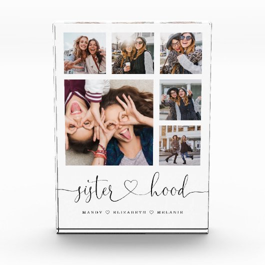 Sisterhood Script | Gift for Sisters Photo Collage Fotoblokken (Voorkant)