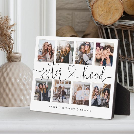 Sisterhood Script | Gift for Sisters Photo Collage Fotoplaat