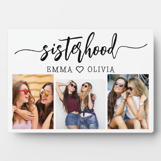 Sisterhood Sisters 3 Fotocollage Keepsake Fotoplaat (voorkant)