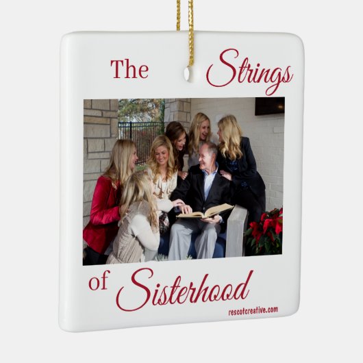Sisterhood Strings Keramisch Ornament (Rechts)