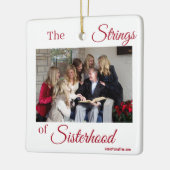 Sisterhood Strings Keramisch Ornament (Links)