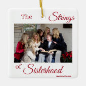 Sisterhood Strings Keramisch Ornament (Voorkant)