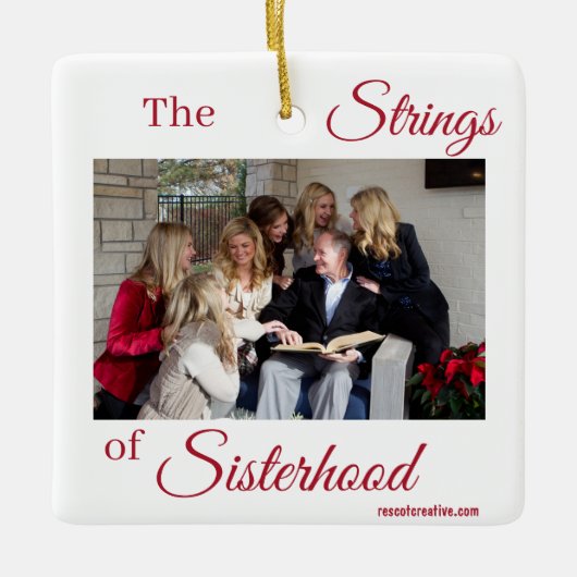 Sisterhood Strings Keramisch Ornament (Voorkant)