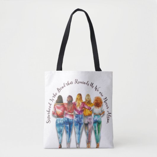 Sisterhood-thema Tote Bag (Voorkant)