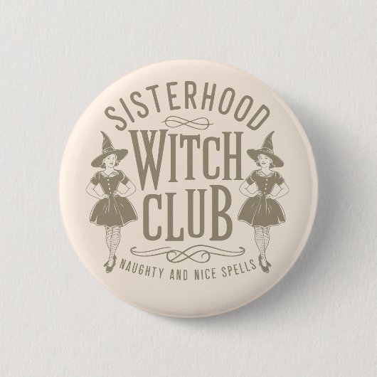 Sisterhood Witch Club Ronde Button 5,7 Cm (Voorkant)