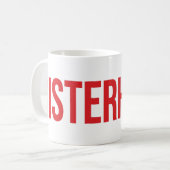 SISTERHOOD Wordmark Mok Rood (Voorkant links)