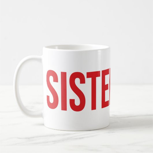 SISTERHOOD Wordmark Mok Rood (Links)