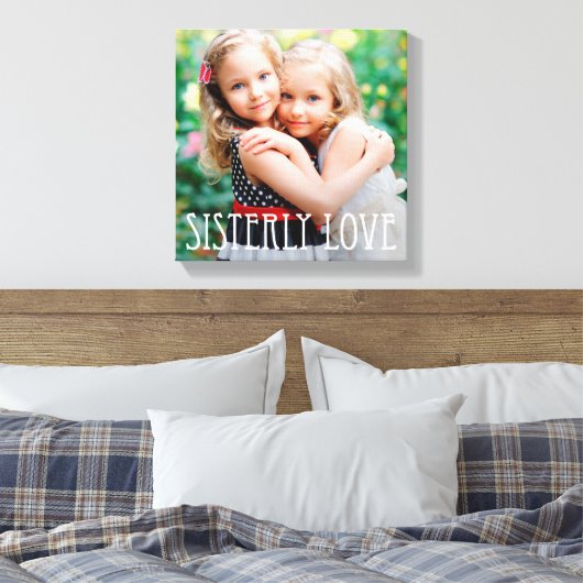Sisterly Love Custom Photo Canvas (Insitu (Slaapkamer))