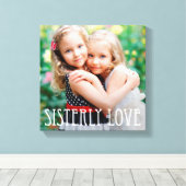 Sisterly Love Custom Photo Canvas (Insitu (Houten vloer))