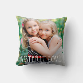 Sisterly Love Custom Photo Sierkussen