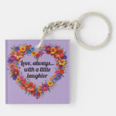 Sisterly Love in Bloom Acrylic Keychain (Achterkant)