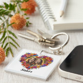 Sisterly Love in Bloom Acrylic Keychain (Voorkant Rechts)