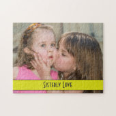 Sisterly Love - Zuster die haar zuster Puzzle kust Legpuzzel (Horizontaal)