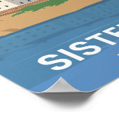 Sisteron Frankrijk Beroemde Reisplaats Illustratie Poster (Hoek)